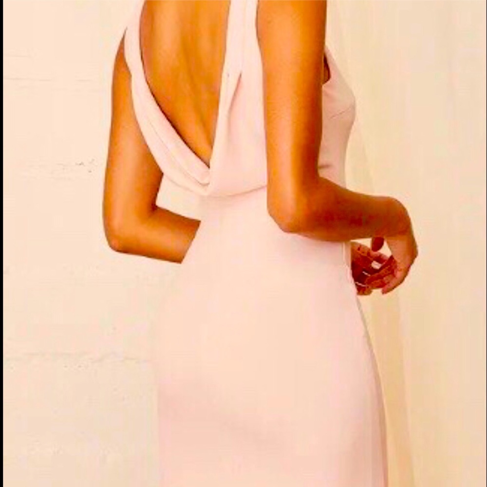 Blush Pink Backless Maxi Dress
